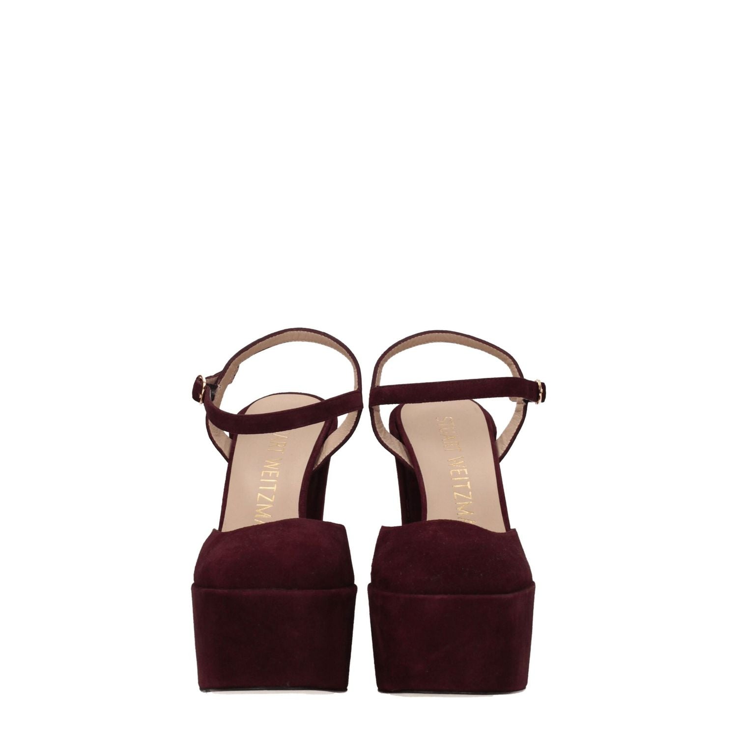 Stuart Weitzman Red Leather Platform Sandals
