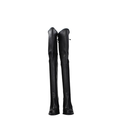 Stuart Weitzman Black Leather Over The Knee