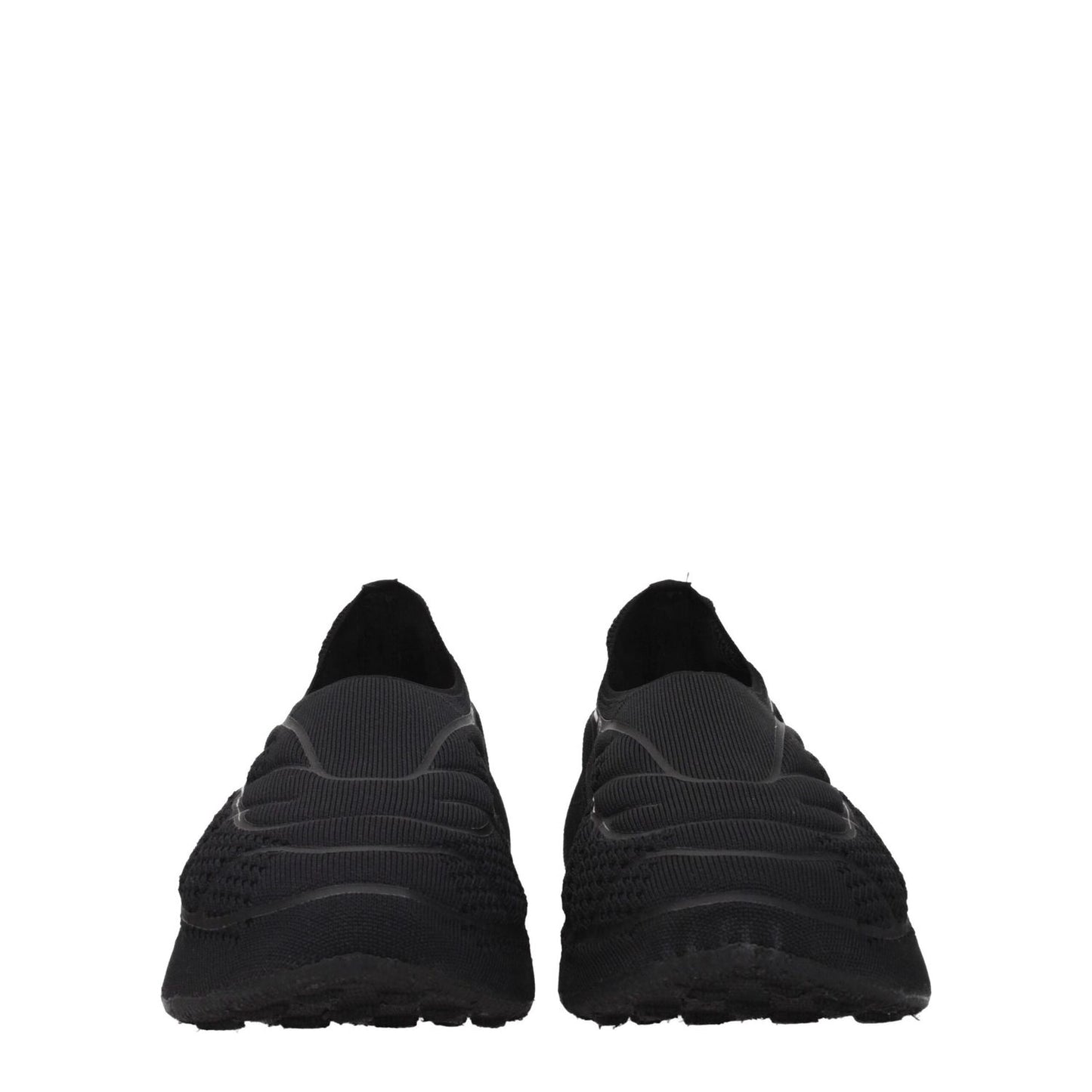 Givenchy Black Fabric Slip-On Loafers with side logo, round toe, and mid heels. MPN: BH0076H1C4001. Casual style with fabric sole.