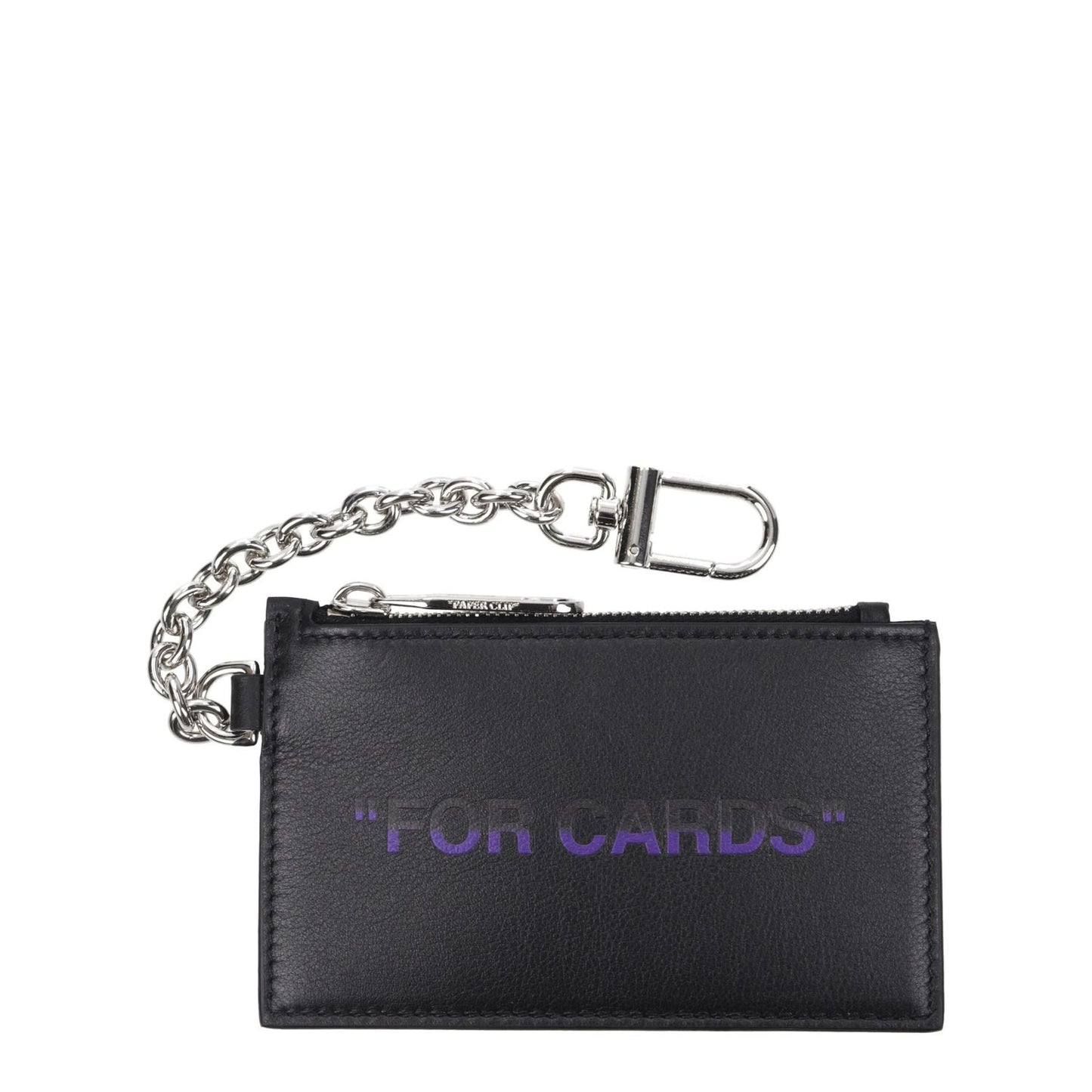 Off-White Black Leather Wallets
