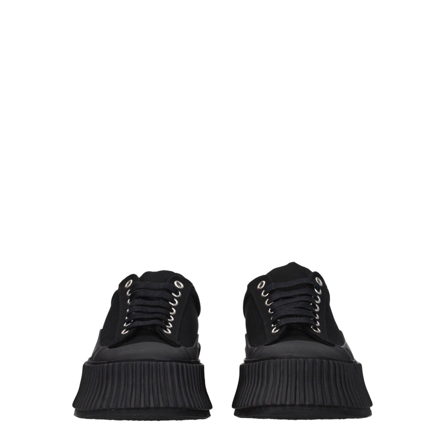 Jil Sander Black Fabric Chunky Sneakers