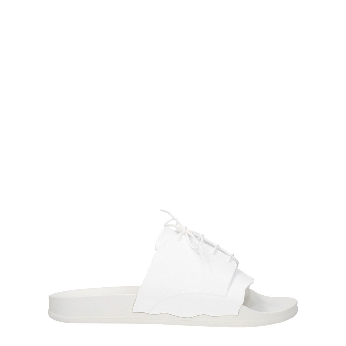 Maison Margiela White Cotton Slippers with open toe and rubber sole, stylish streetwear clogs, model S57WX0080P5411H0518.
