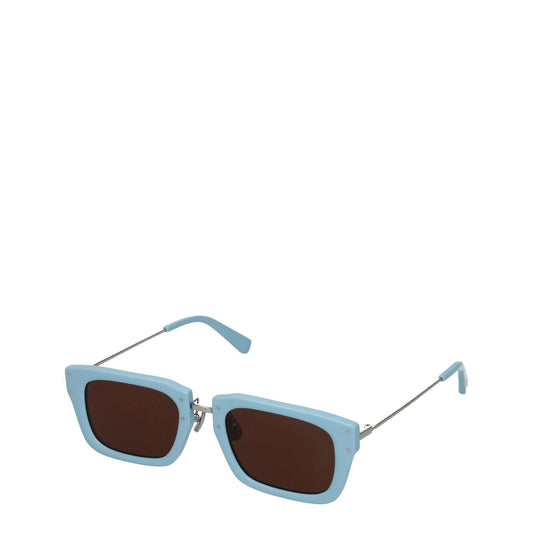 Jacquemus Light Blue Acetate Sunglasses, square frame, dark lenses, steel arms, protective case included, eyewear MPN 226AC4315041330.