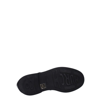 Sole view of Church's Black Leather Oxfords And Derbies with rubber sole and mid heel.