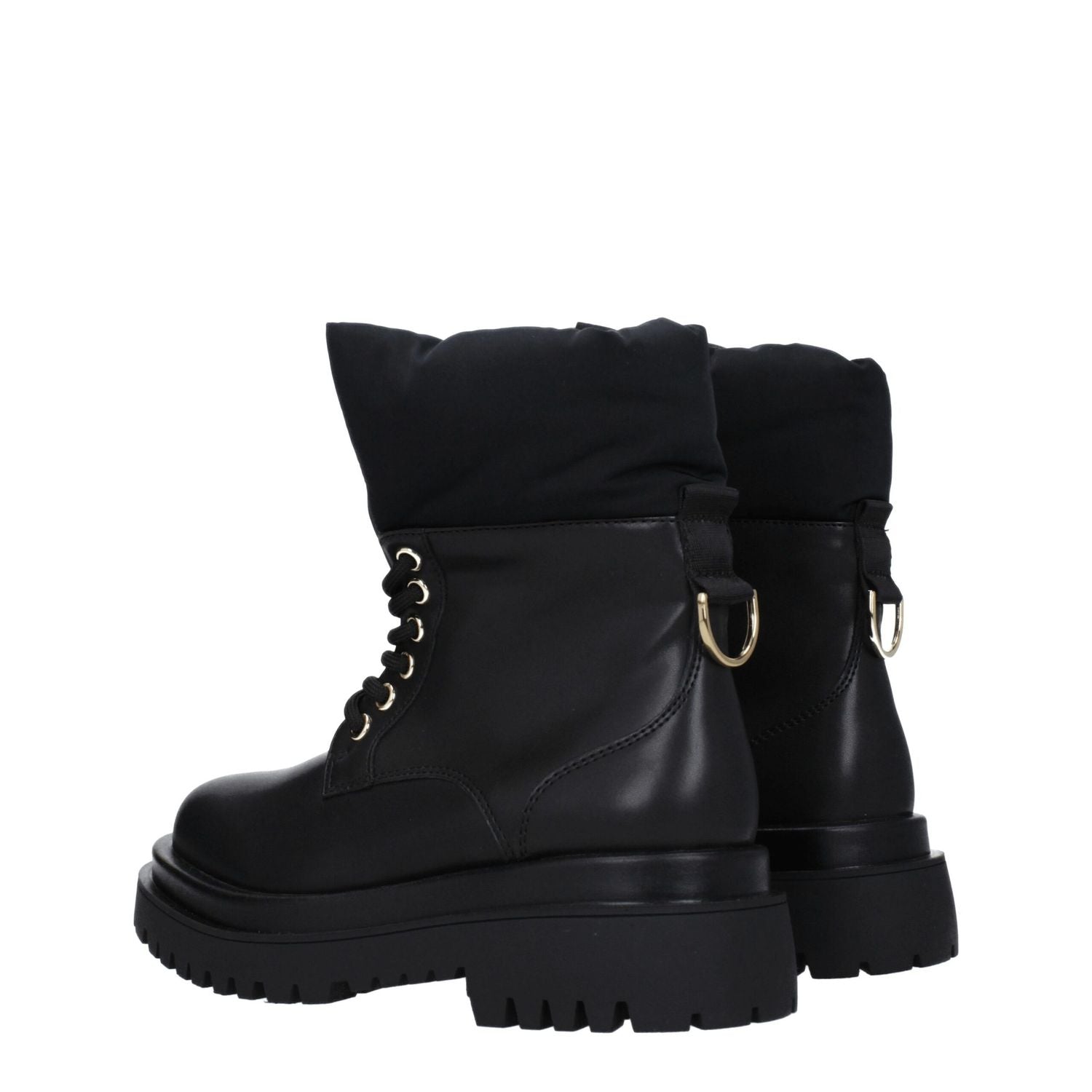 Versace Jeans Black Polyethylene Ankle Boots