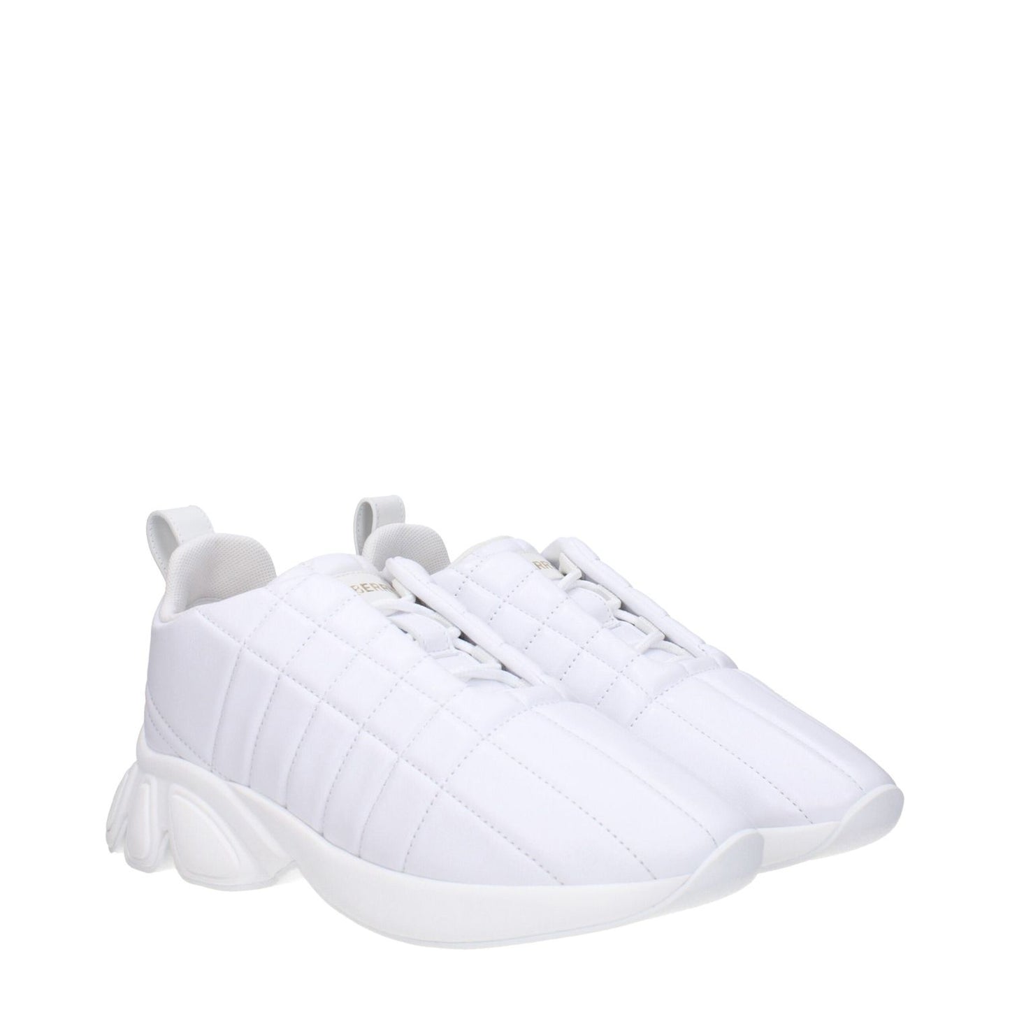 Burberry White Leather Sneakers