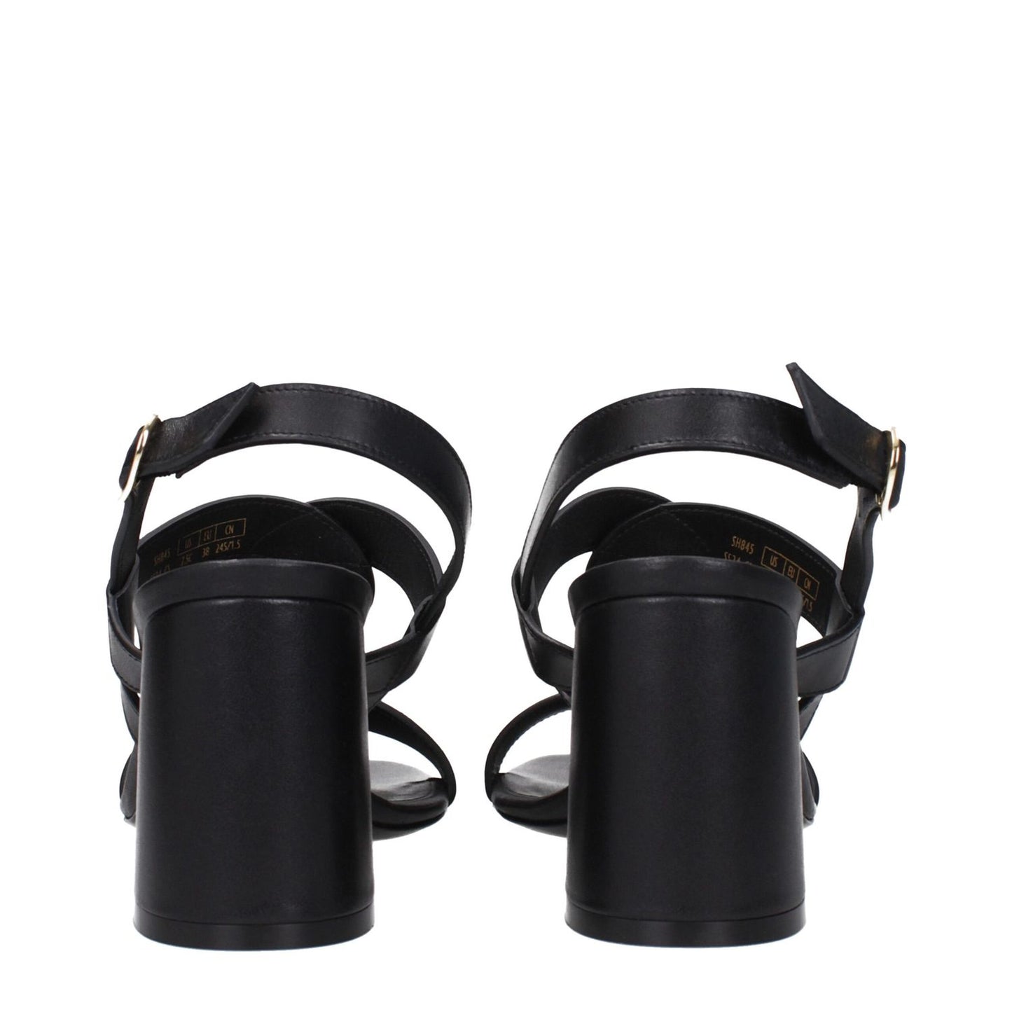 Stuart Weitzman Black Leather Platform Sandals