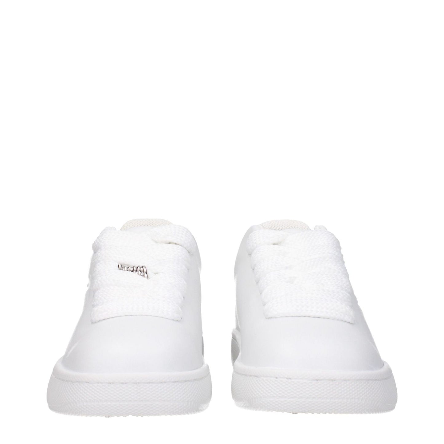 Burberry White Leather Low Top Sneakers