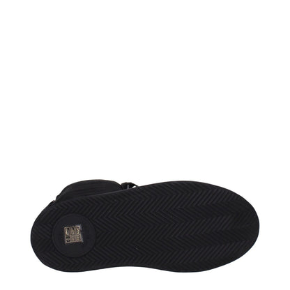 Sole view of Max Mara Black Fabric Lace-Up Boots with rubber sole and wedge heel.