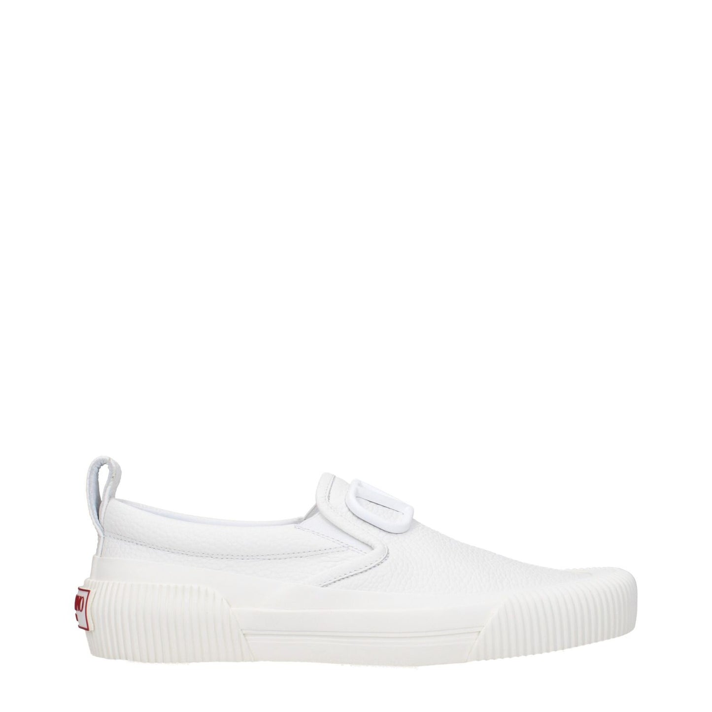 Valentino Garavani White Leather Slip-On Loafers