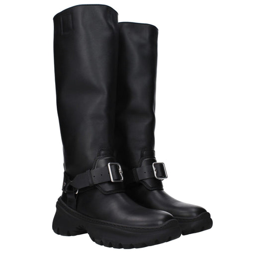 Burberry Black Leather Boots BU-9492853489929-EU36/US6