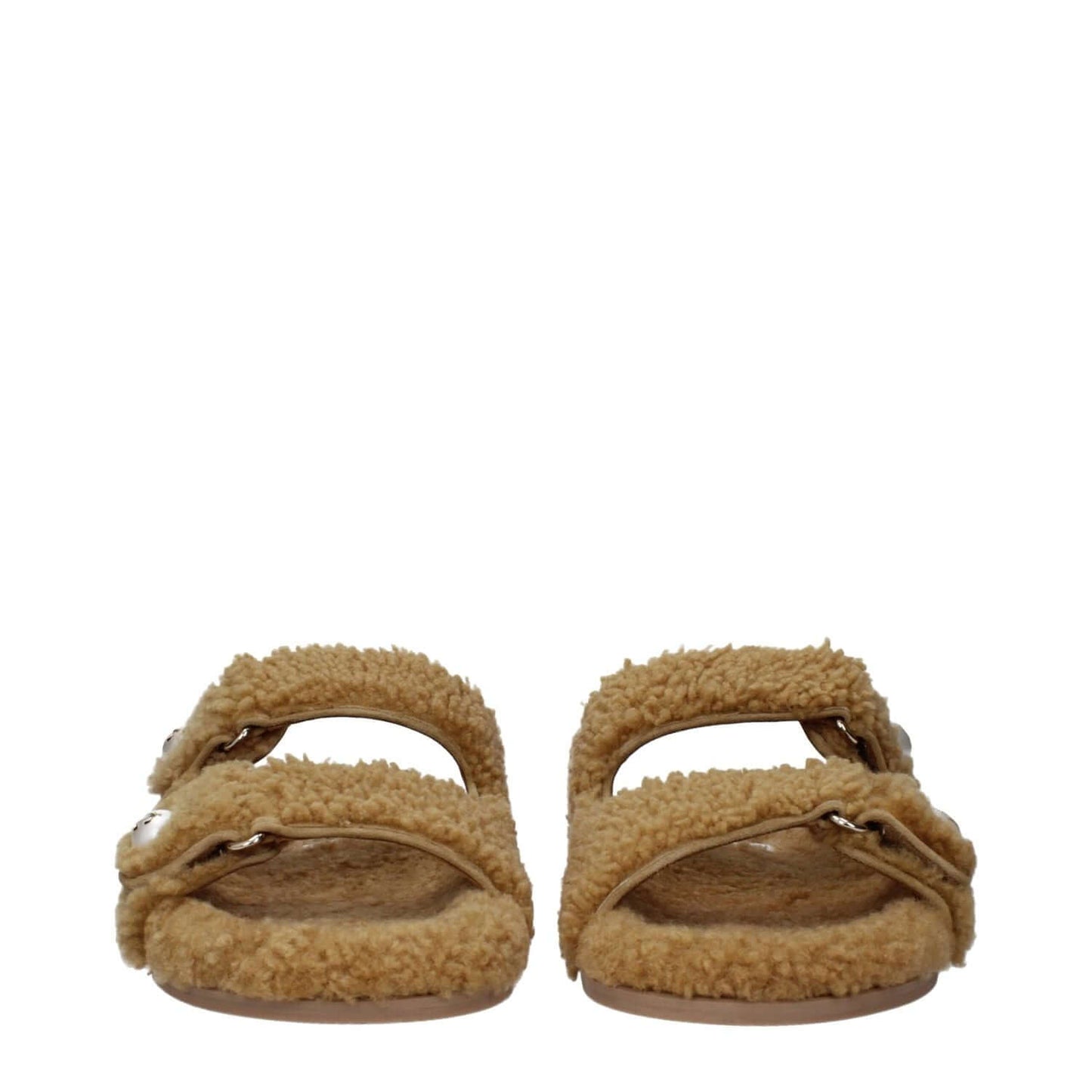 Jimmy Choo Brown Fabric Slippers