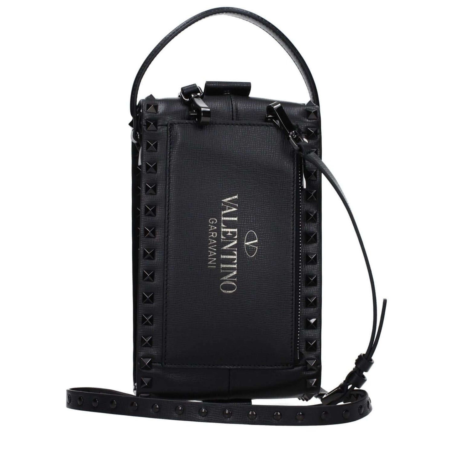 Valentino Garavani Black Leather Clutch Bag