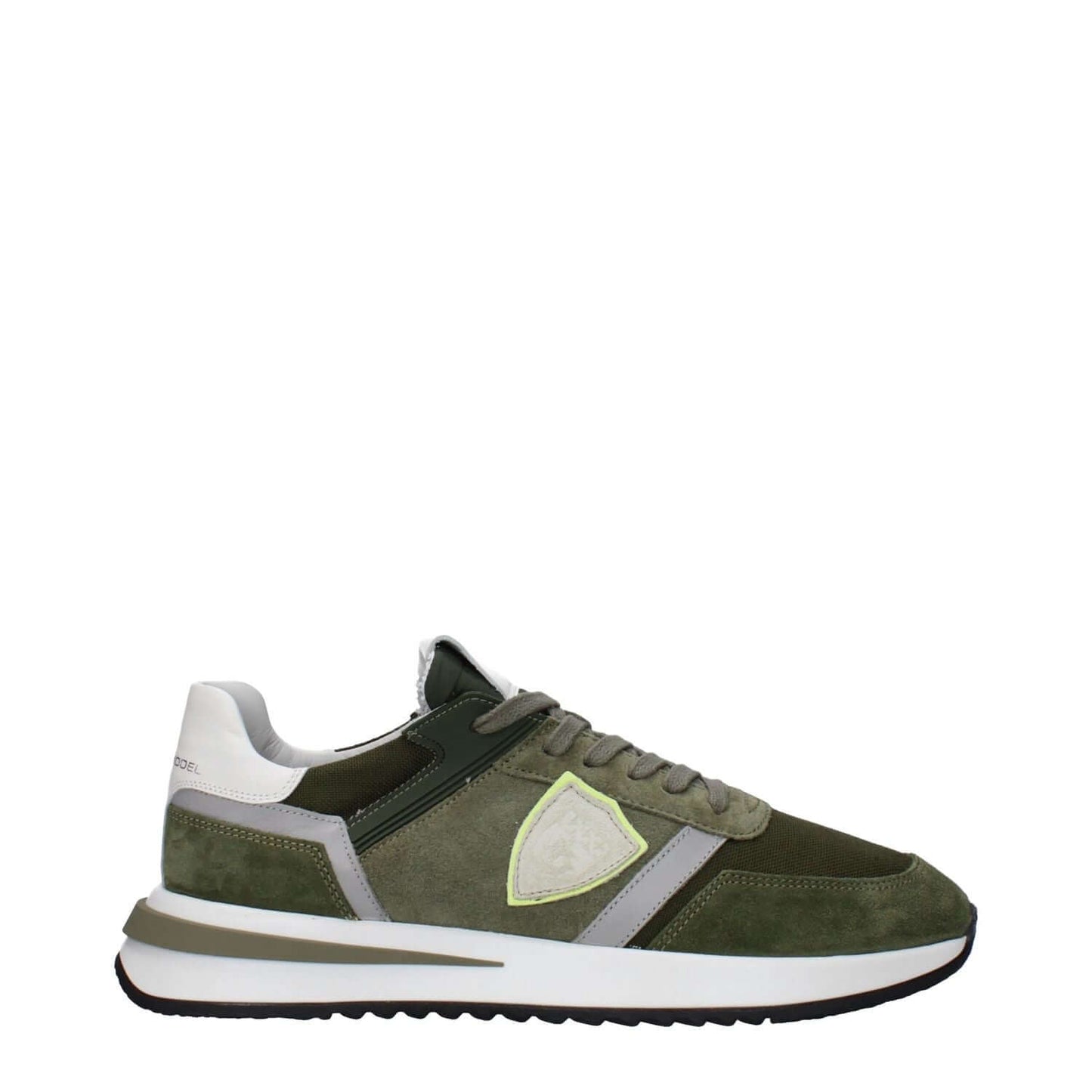 Philippe Model Green Leather Athletic Sneakers