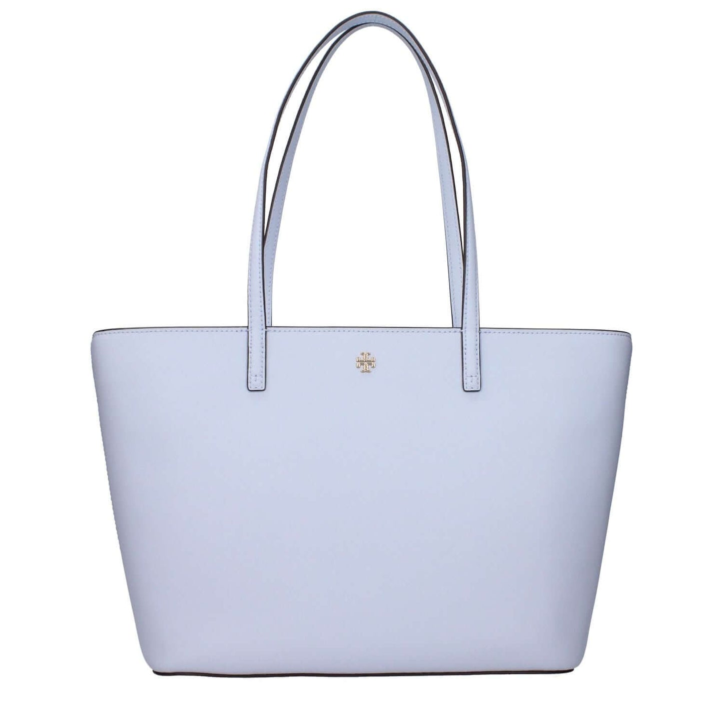 Tory Burch Light Blue Leather Shoulder Bag with logo and adjustable strap. Features removable shoulder option. MPN 159586401.