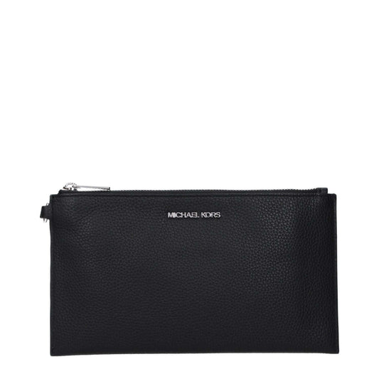 Michael Kors Black Leather Clutch Bag