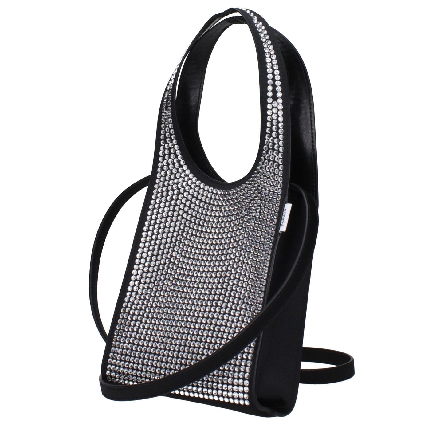 Coperni Black Fabric Handbag with rhinestones and removable shoulder strap, MPN COPBA59455BLACK, product code F83644.