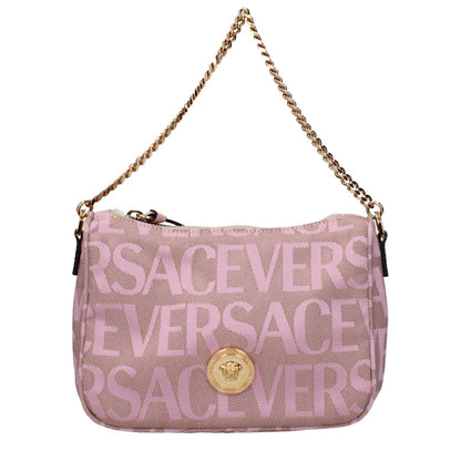 Versace Pink Fabric Handbag