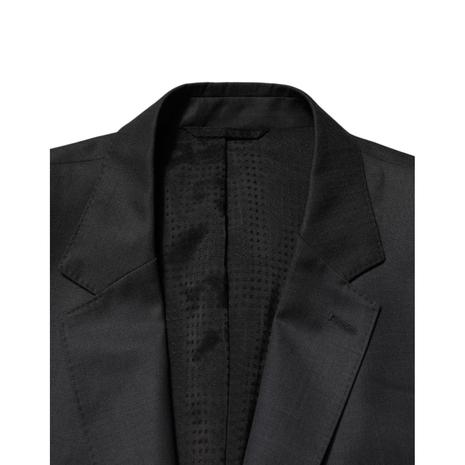 Dolce & Gabbana Dark Gray Wool Single Breasted 2 Piece Suit