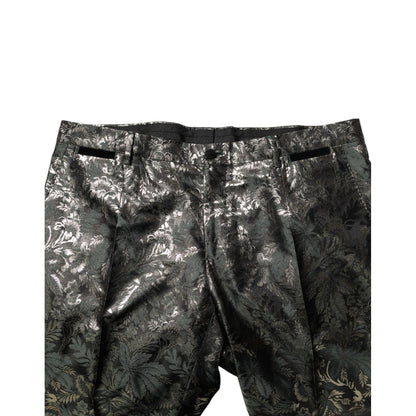 Dolce & Gabbana Metallic Floral Jacquard Silk 2 Piece Suit