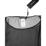 Dolce & Gabbana Black See Through Silk Chiffon Lace Blouse Top