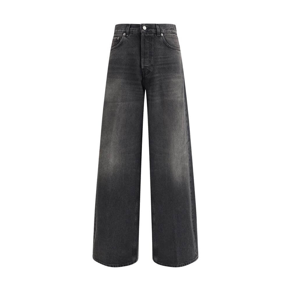 Haikure Black Cotton Relaxed Fit Jeans