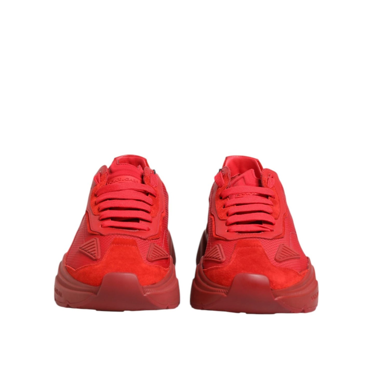 Dolce & Gabbana Red Leather Daymaster Low Top Sneakers Shoes