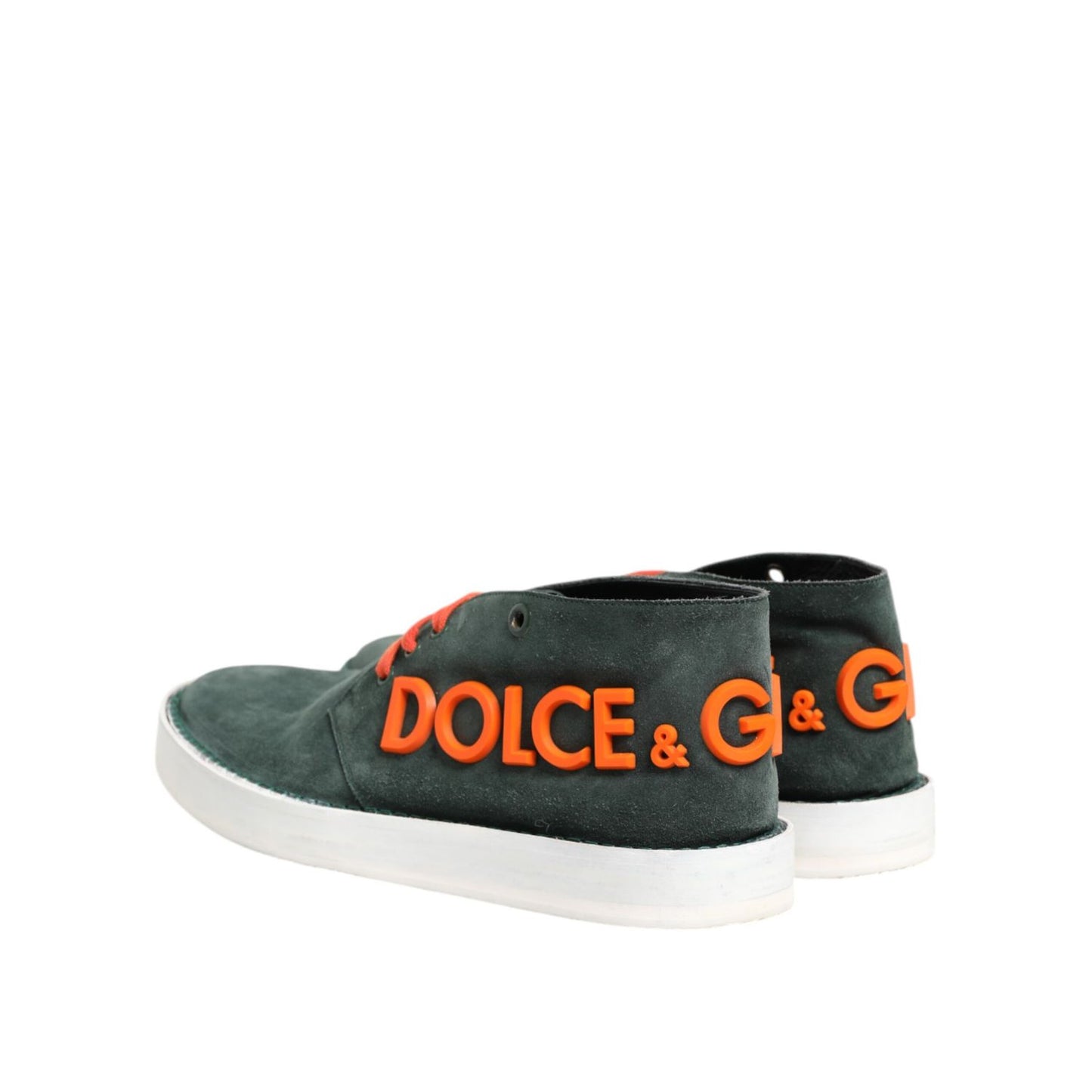 Dolce & Gabbana Green Derby Logo Casual Men Sneakers Shoes