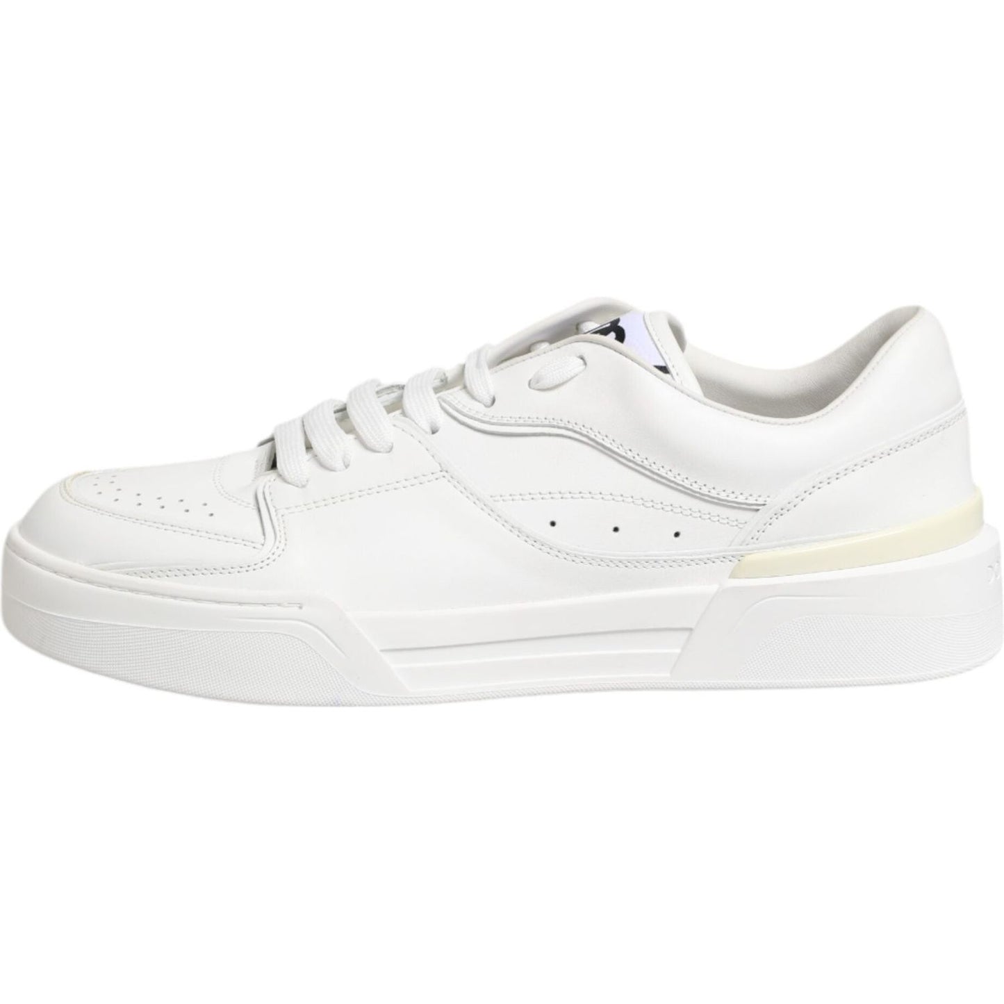Dolce & Gabbana White Miami Leather Low Top Sneakers Shoes