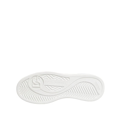 Dolce & Gabbana White Miami Leather Low Top Sneakers Shoes