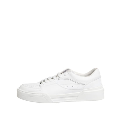 Dolce & Gabbana White Miami Leather Low Top Sneakers Shoes