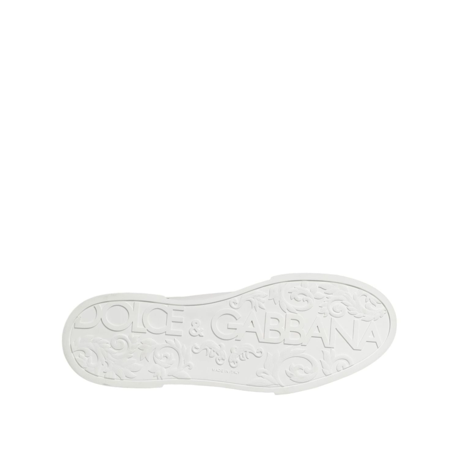 Dolce & Gabbana White Blue Crown Low Top Sneakers Shoes