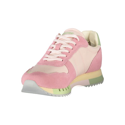 Blauer Pink Polyester Sneaker