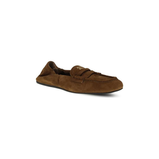 Miu Miu Suede Ruches Loafers MI-5D341EFD005008F0316-EU36.5/US6.5