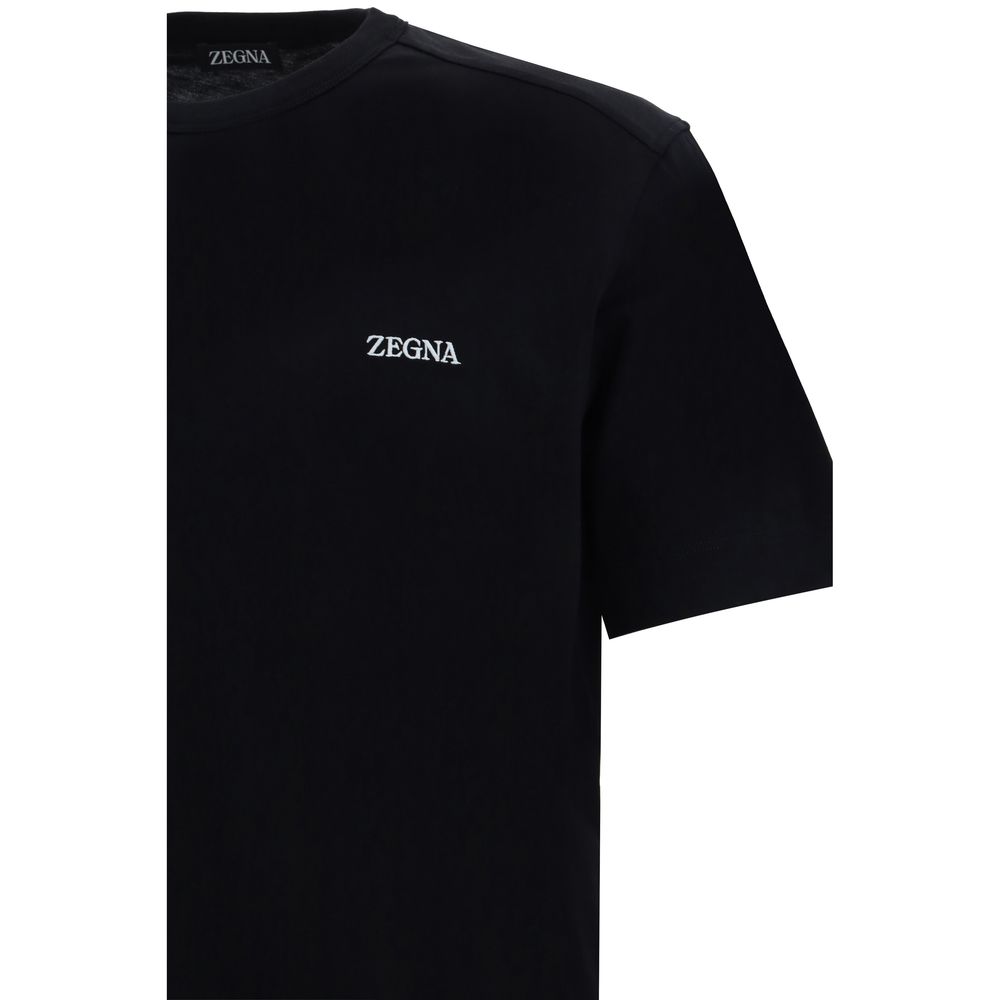 ZEGNA Black Cotton T-Shirt