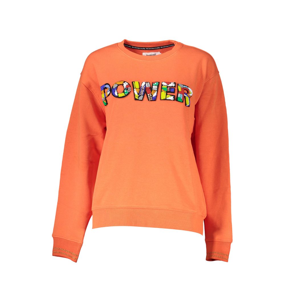 Desigual Orange Cotton Sweatshirt