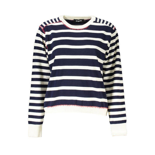 Desigual Blue Cotton Sweater DE-18760-XL
