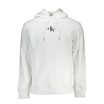 Calvin Klein White Cotton Men's Sweater with Hood