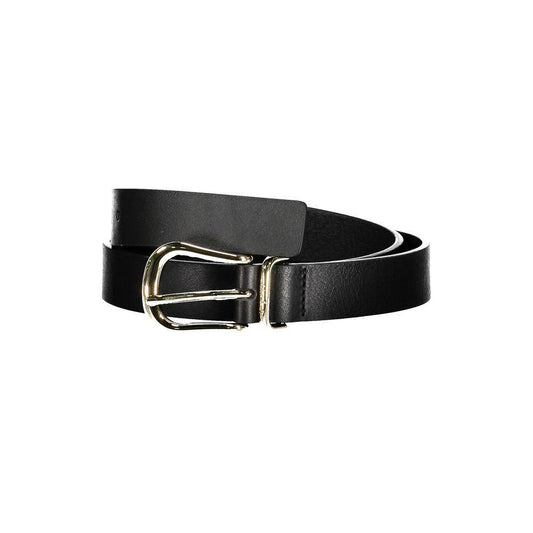 Tommy Hilfiger Black Leather Belt TO-37643-75 CM / 30 INCHES