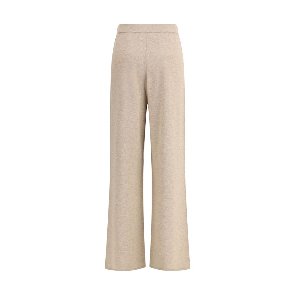 Guest in Residence Beige Cashmere Casual Pants with straight leg and button details.