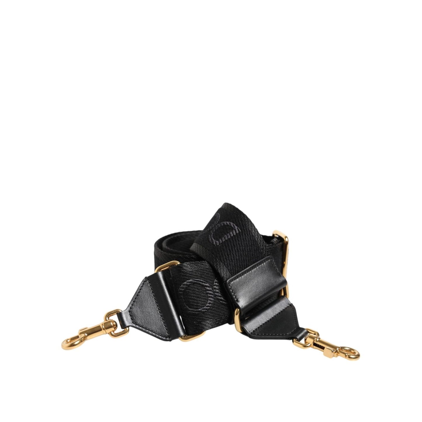 Dolce & Gabbana Black Solid Viscose Bag Shoulder Strap