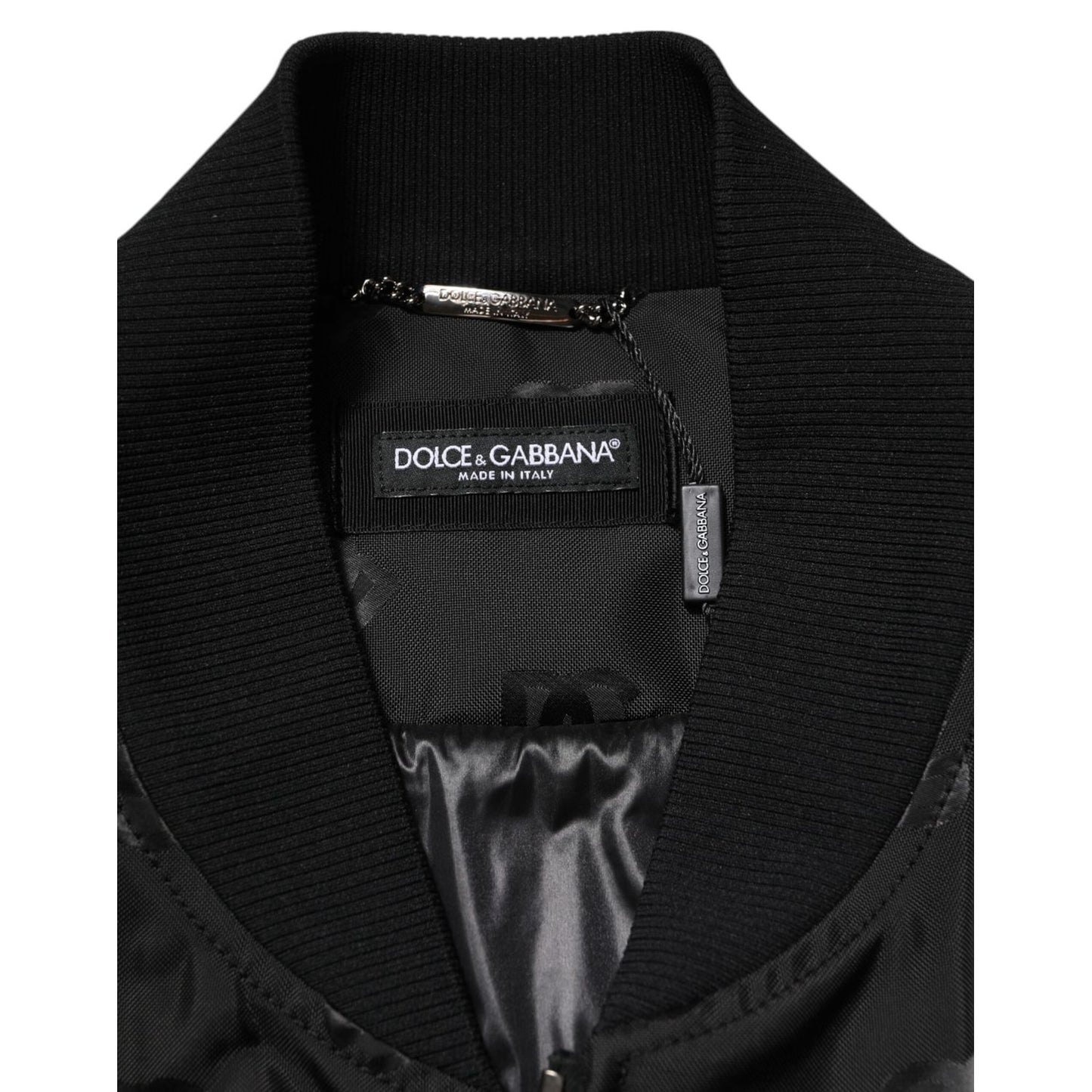 Dolce & Gabbana Black Cargo Windbraker Logo Mania Jacket