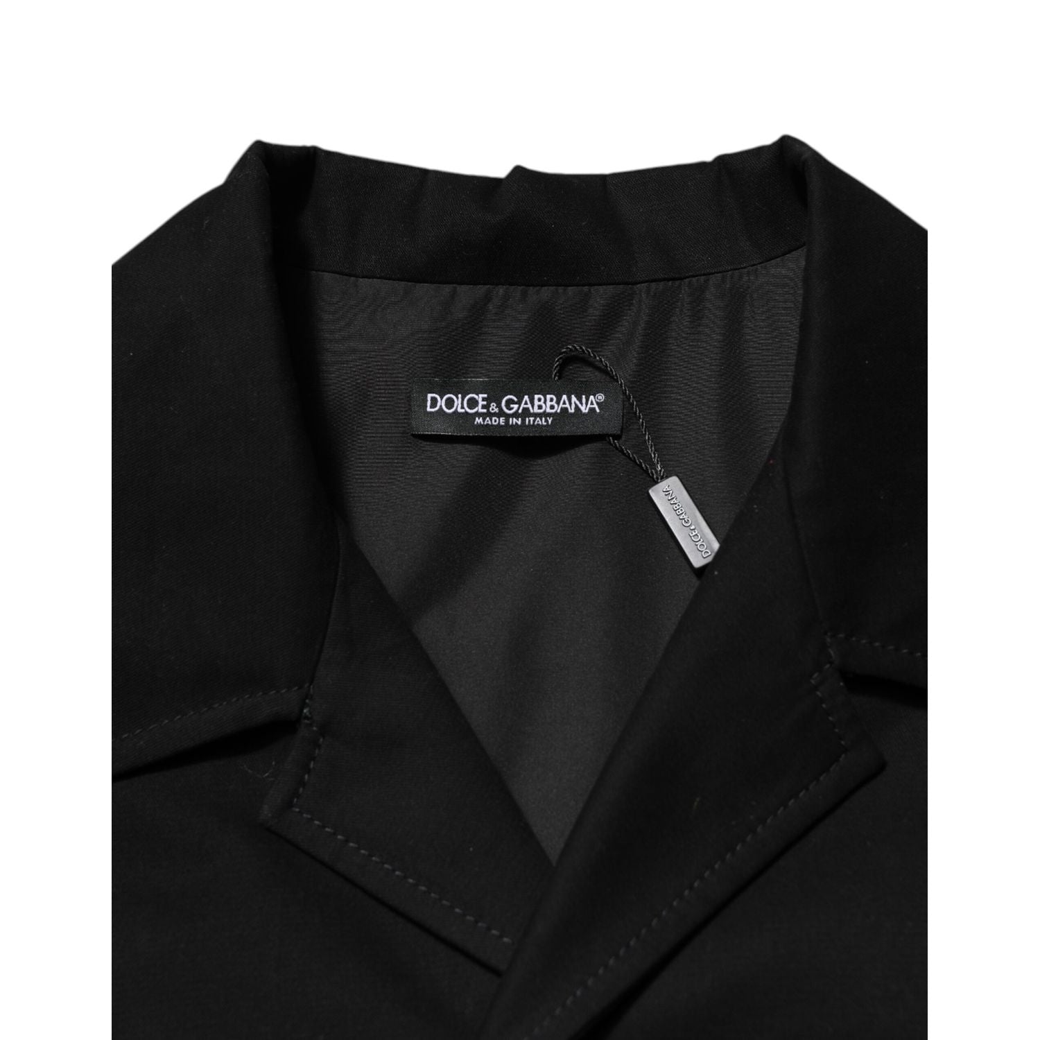 Dolce & Gabbana Black Short Sleeve Button Men Casual Shirt