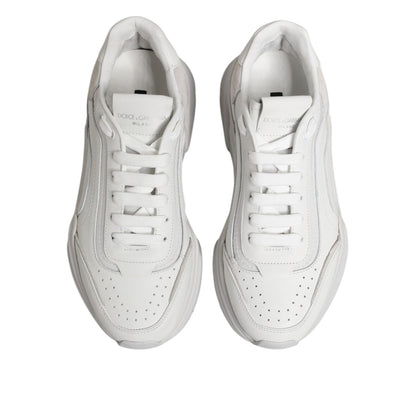 Dolce & Gabbana White Leather Daymaster Low Top Sneakers Shoes