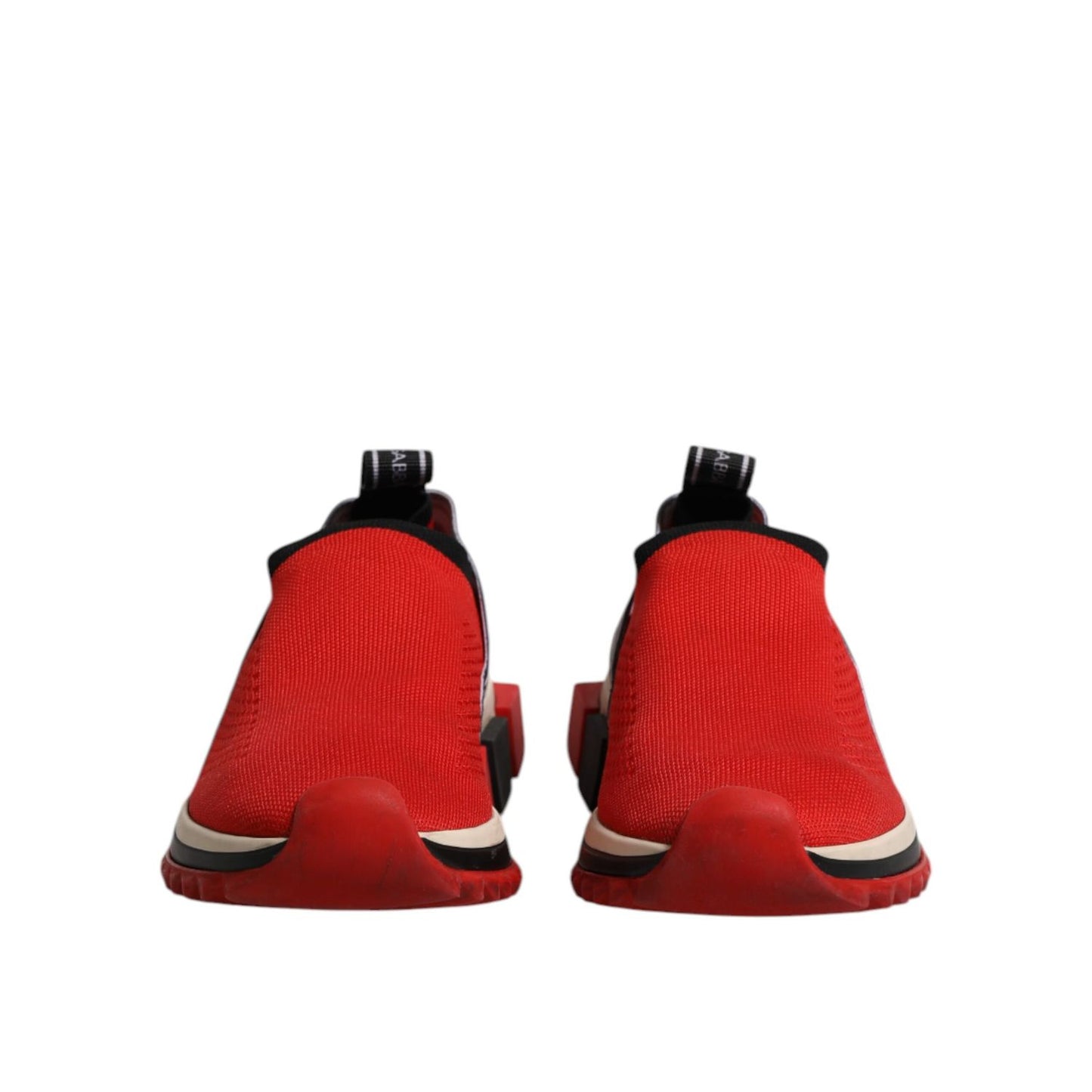 Dolce & Gabbana Red Sorrento Slip On Low Top Sneakers Shoes