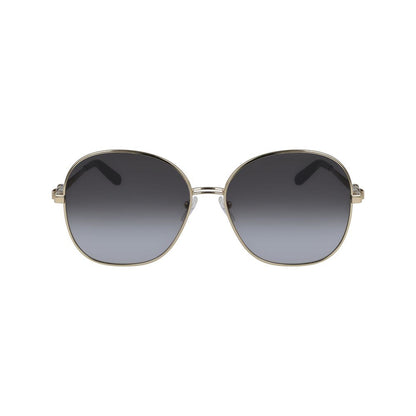Salvatore Ferragamo Gold Metal Sunglasses