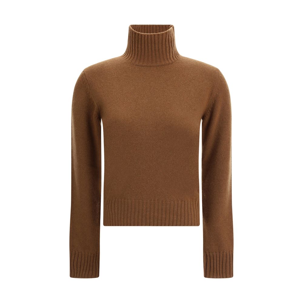 Ami Paris Brown Cashmere Cashmere Sweater