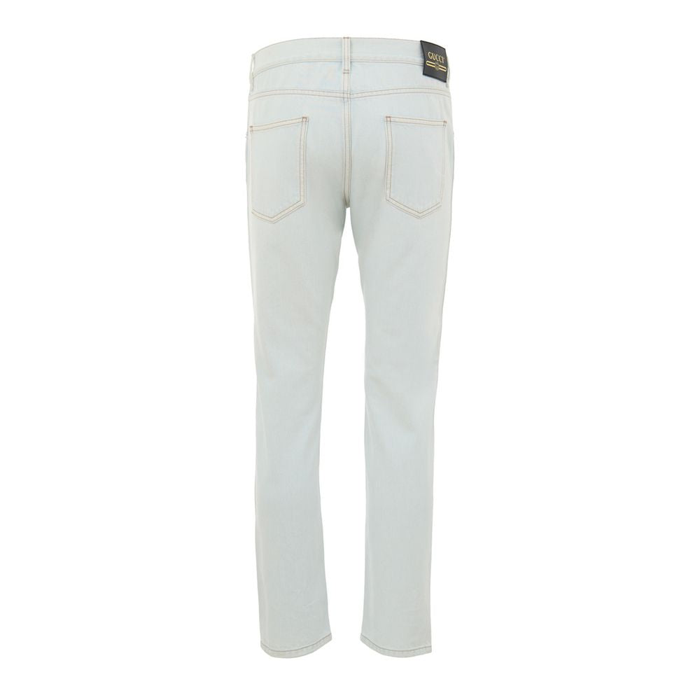 Gucci Blue Cotton Jeans Denim