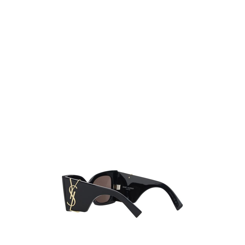 Saint Laurent Black Acetate Sunglasses