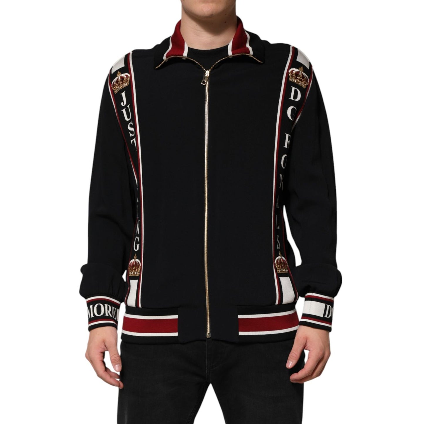 Dolce & Gabbana Black DG King Full Zip Sweatshirt  Sweater